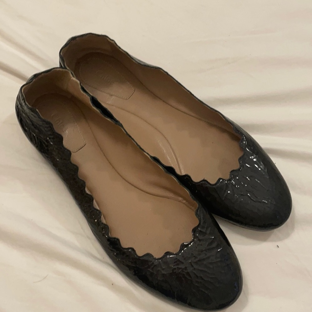 Chloe ballet flats black patent leather